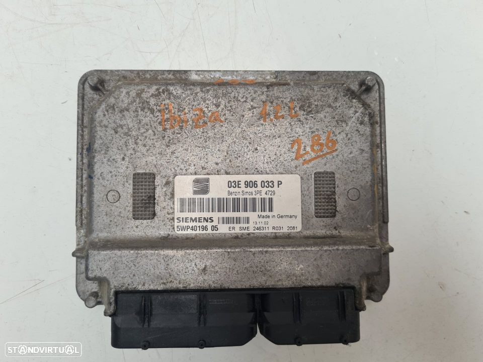 CENTRALINA SIEMENS | REF. 5WP40196 05 - 03E 906 033 P | SEAT IBIZA 1.2i; - 2