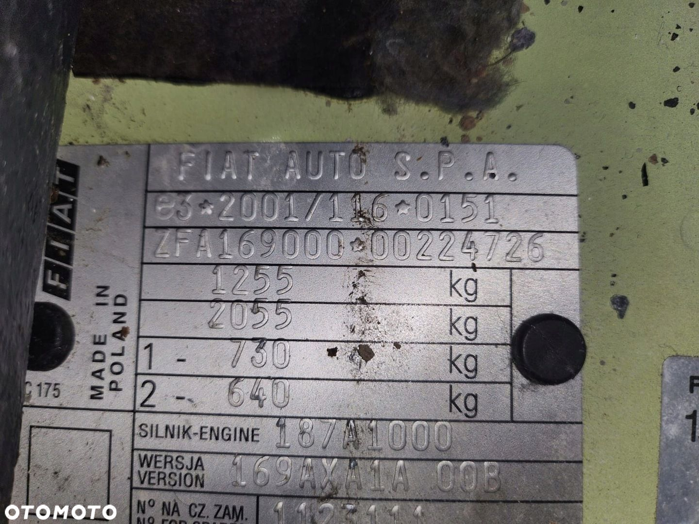 FIAT PANDA 2 II 169 STACYJKA 2x KLUCZYK 00468453610 61027500 - 5
