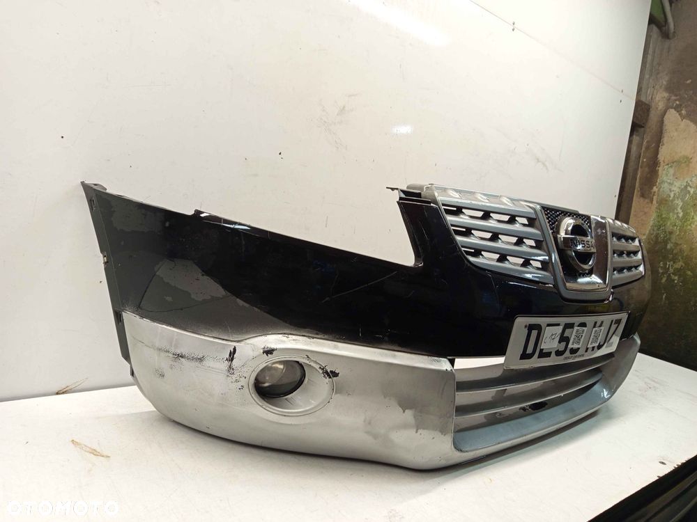 ^ ZDERZAK PRZÓD PRZEDNI NISSAN QASHQAI 1 I J10 Z11 Z11G CZARNY HALOGENY - 3