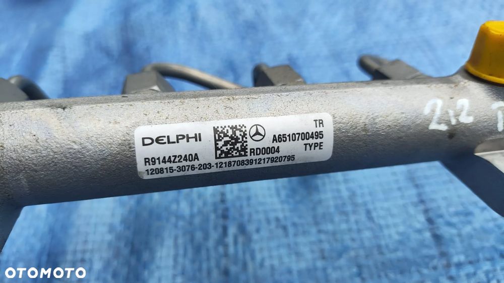 UKŁAD PALIWOWY DELPHI KOMPLETNY WTRYSKI WTRYSKIWACZE A6510702887 LISTWA WTRYSKOWA A6510700495 POMPA WTRYSKOWA PALIWA A6510701201 PRZEWODY PALIWOWE MERCEDES W204 W207 W212 CLS W218 GLK X204 SLK R172 SPRINTER W906 2.2 CDI OM651 - 8