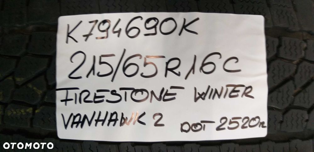 K794690K Komplet 215/65R16C Firestone Winter Vanhawk2 dot.2520 - 2
