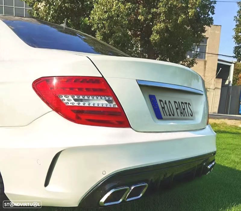 PARA-CHOQUES TRASEIRO MERCEDES W204 07-13 LOOK W205 C63 - 4
