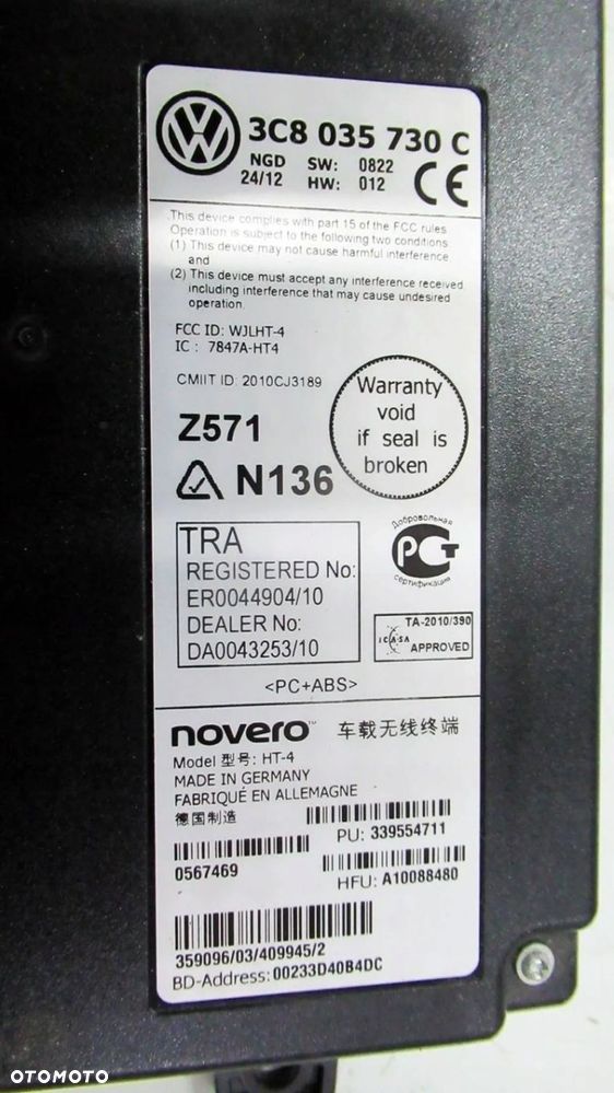 VW GOLF VI PLUS  MODUŁ STEROWNIK 3C8035730C - 3