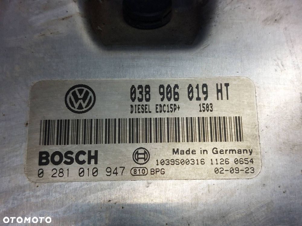 ZESTAW STARTOWY SEAT CORDOBA II 1.9 TDI 038906019HT 0281010947 6L0920820J - 2