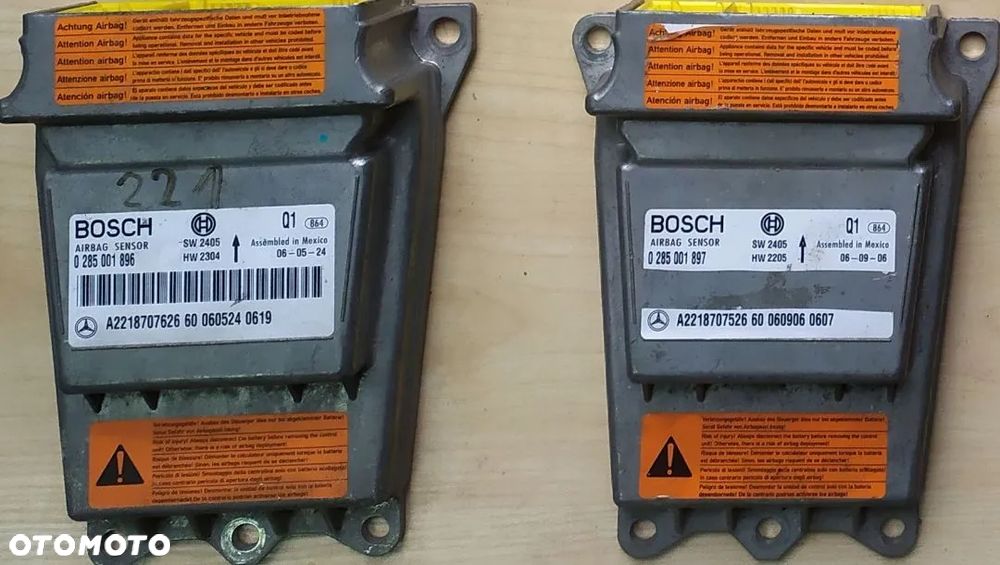 MERCEDES s 220 e 211 CLK 209 sprinter 906 vito 639 moduł sensor poduszek air bag - 14