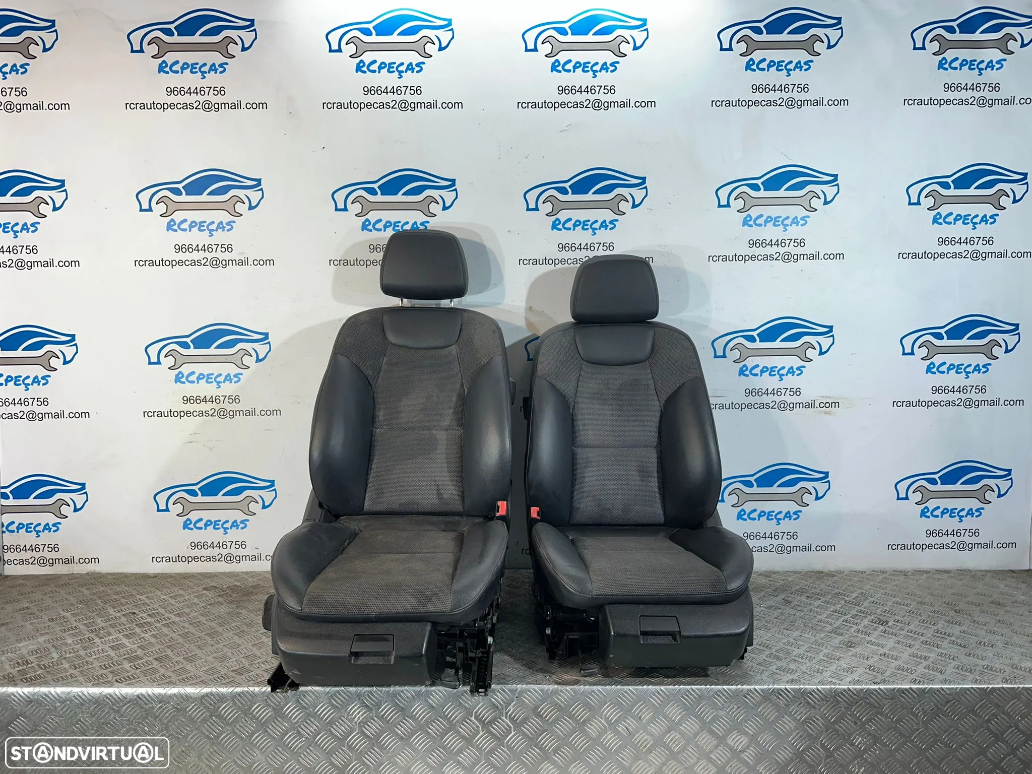 .Conjunto Bancos Pele Tecido Elétricos Frente Frontais Tras Traseiros Originais AMG Sport Mercedes-Benz Classe C W204 S204 Carro Sedan 2007 - 2014 - 7