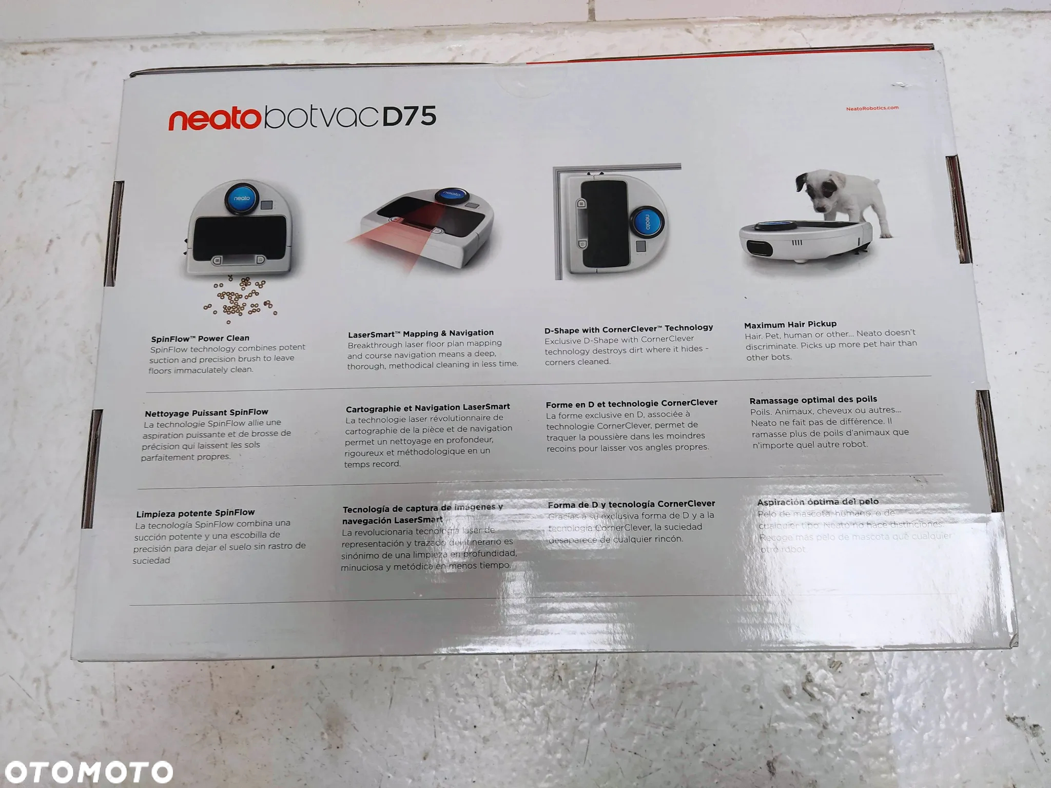 NEATO BOTVAC ROBOTICS D75 ODKURZACZ AUTOMATYCZNY ROBOT SPRZĄTAJĄCY + BATERIA/AKUMULATOR NOWY KOMPLETNY - 3