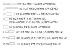 YATO ZESTAW 1/2" 1/4" 3/8" KLUCZE NASADOWE PŁASKIE BITY TORX NASADKI 128el - 8