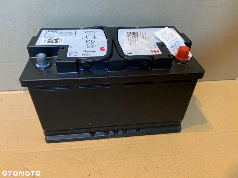 AKUMULATOR AGM 12V 80AH 800A BMW X3 G01 X4 G02 7648491 ORYGINAŁ - 1