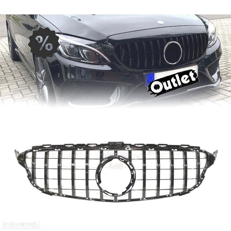C012097C1 GRELHA DIANTEIRA MERCEDES W205 LOOK AMG GT 19- PRETO - 1