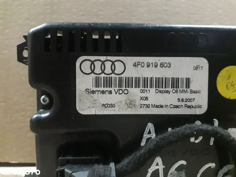 Wyświetlacz Nawigacja Audi A6 C6 4F0919603 - 3