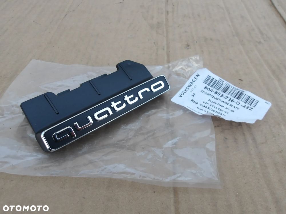 ZNACZEK EMBLEMAT QUATTRO AUDI Q5 80A S LINE 80A853736D - 2
