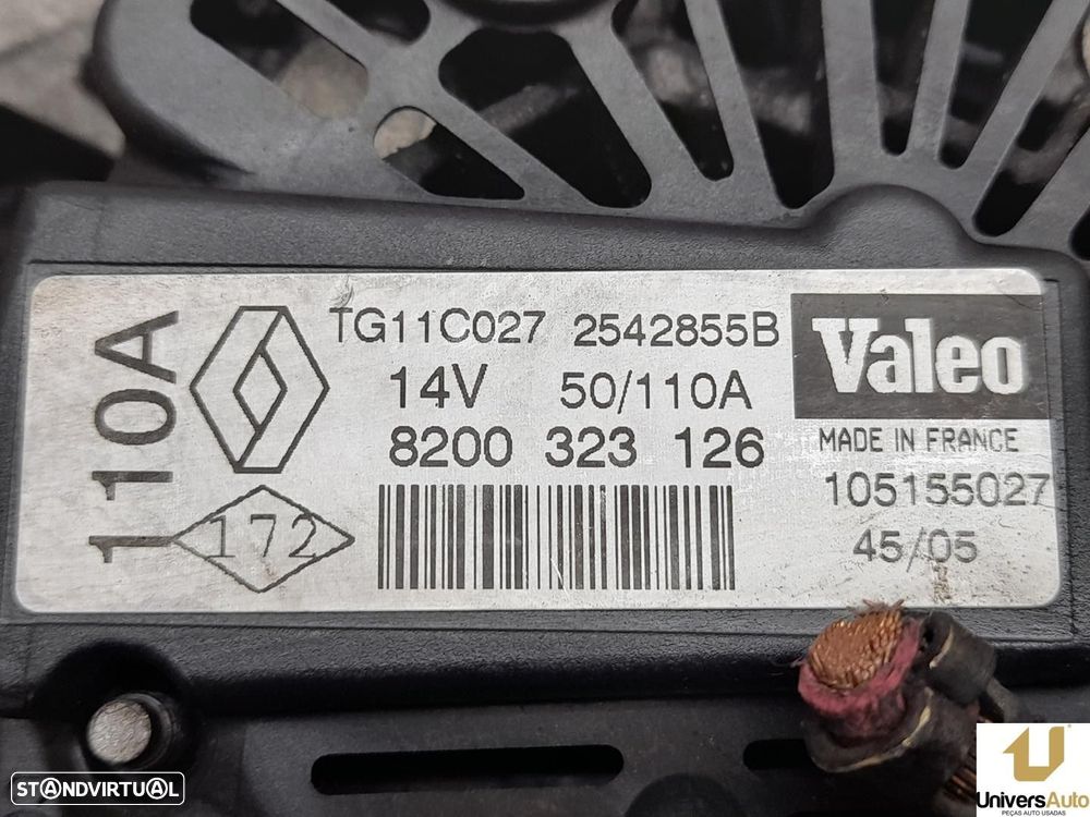 ALTERNADOR RENAULT MEGANE II 2005 -8200323126 - 2