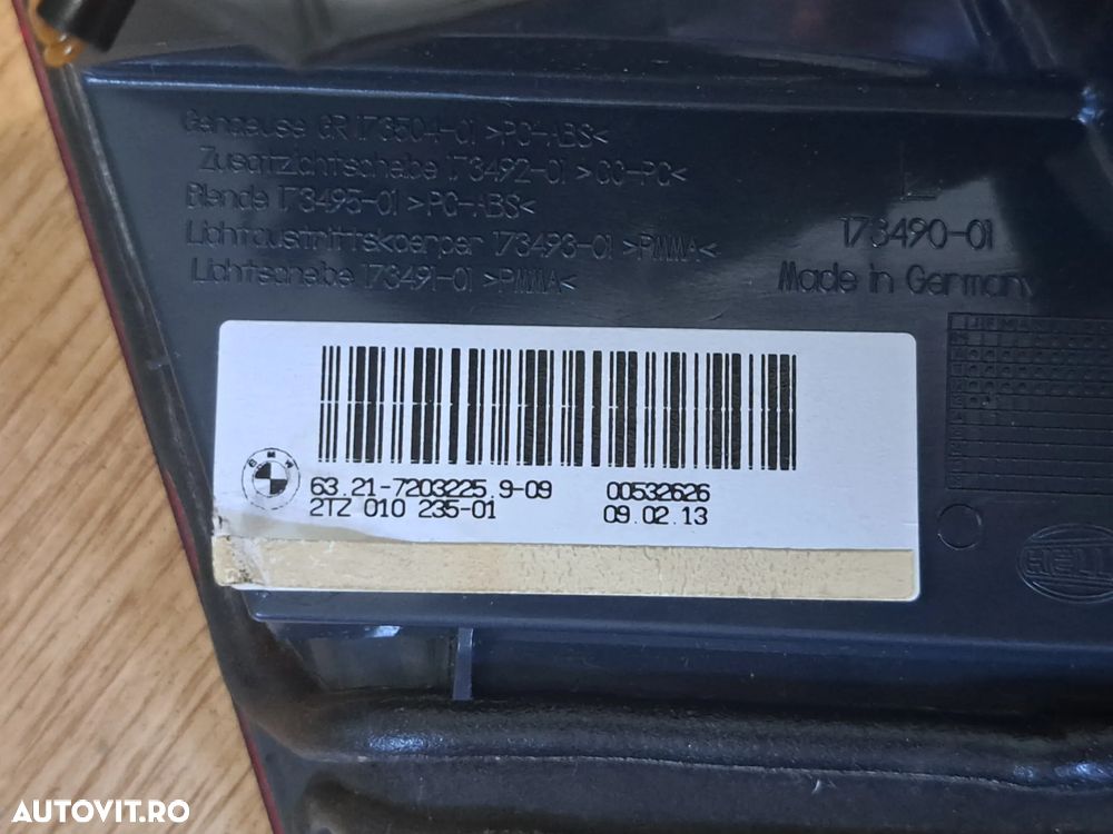 Stop tripla lampa stanga dreapta portbagaj / haion fara facelift original BMW F10 F18 - 8