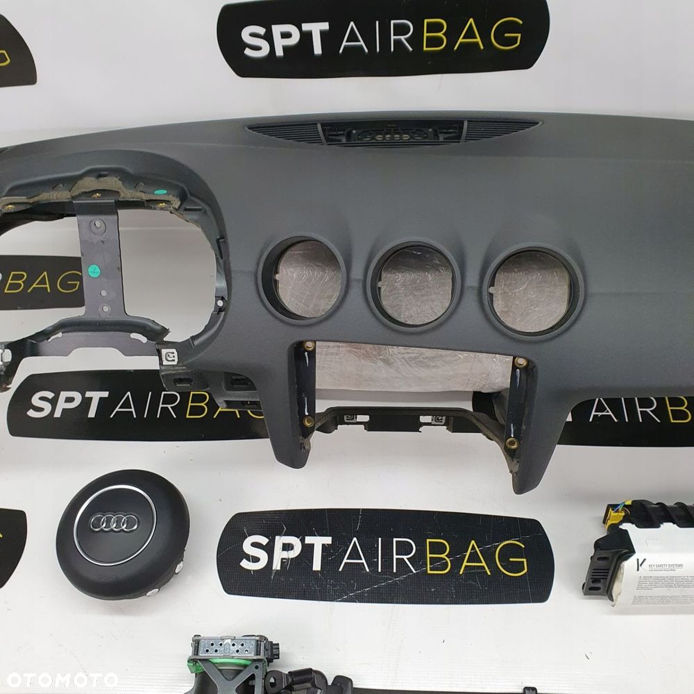AUDI TT 8J DESKA ROZDZIELCZA KONSOLA KOKPIT PULPIT PODUSZKI AIRBAG AIR BAG PASY KIT SET - 3