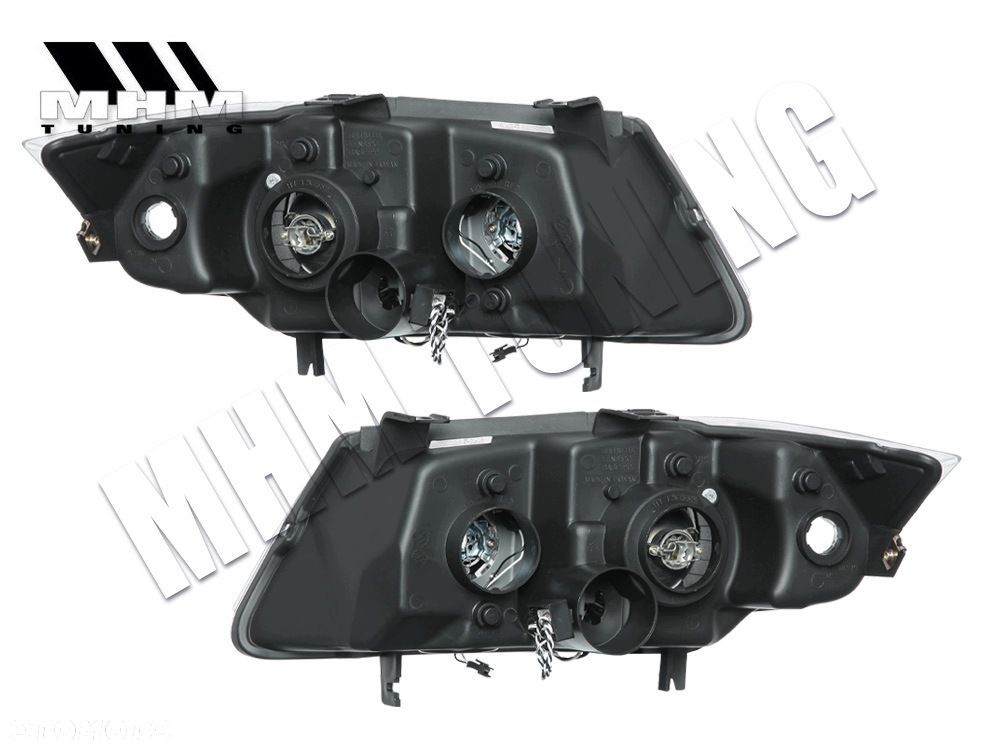 Reflektory Lampy kpl Ringi Angel Eyes LED Tuning Black Bmw 3 e90 e91 04-08 - 9