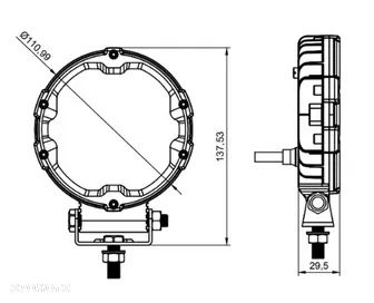 Lampa robocza X-SPIDER 9 LED okrągła halogen LED 12/24V moc 18W IP67 - 2