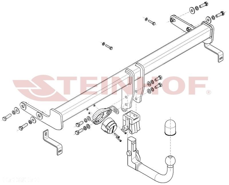 Wypinany hak holowniczy + Moduł 7 pin do Hyundai Tucson FL od 2018 do 2020 - 2