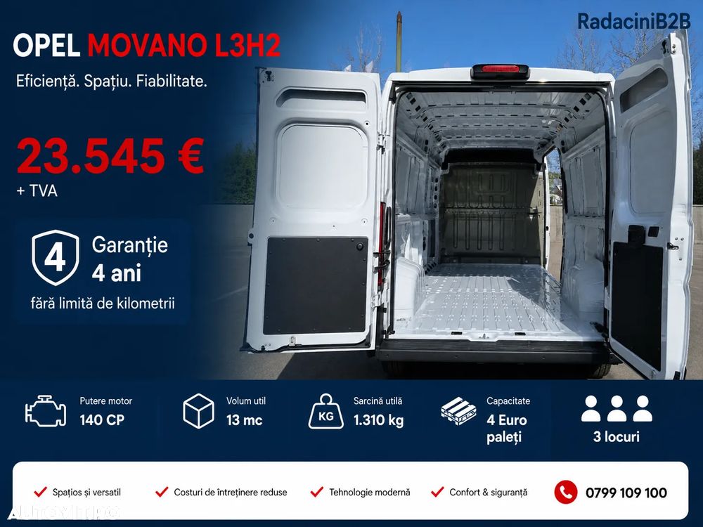 Opel Movano L2H3 VAN volum - 13 mc - 1.310 kg sarcina utila - 8