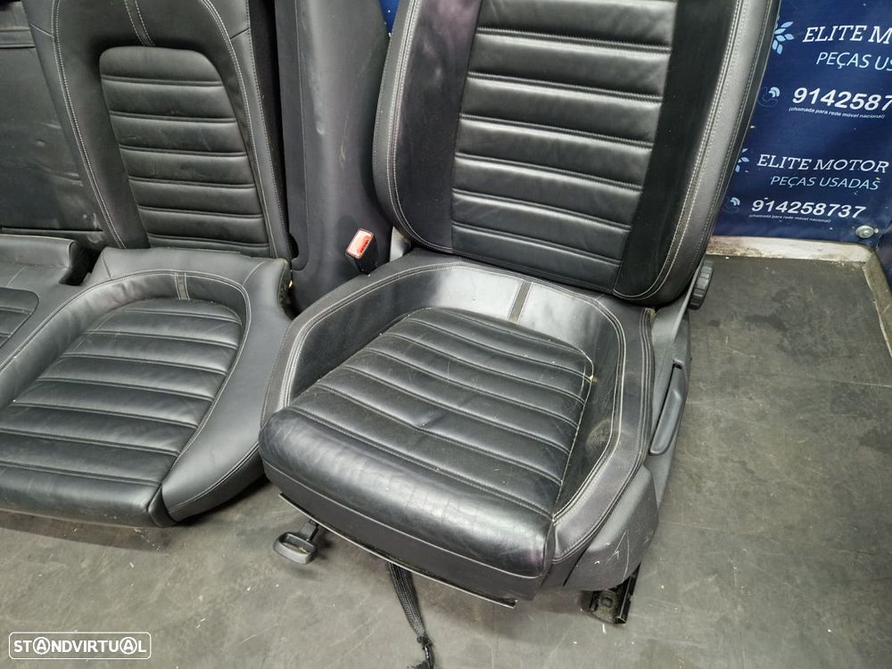 Jogo de bancos usados VW PASSAT CC HIGHLINE PELE PRETOS - 8