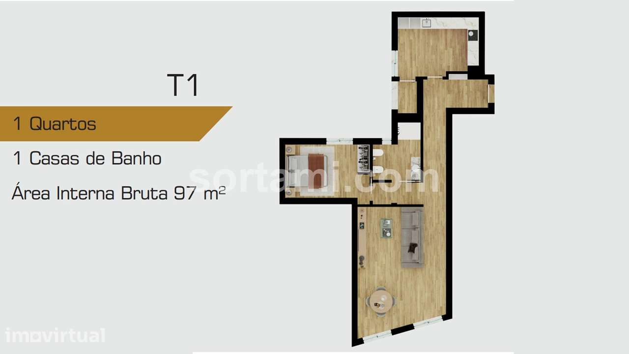 Apartamento T1 Venda em Quarteira,Loulé - Grande imagem: 5/8