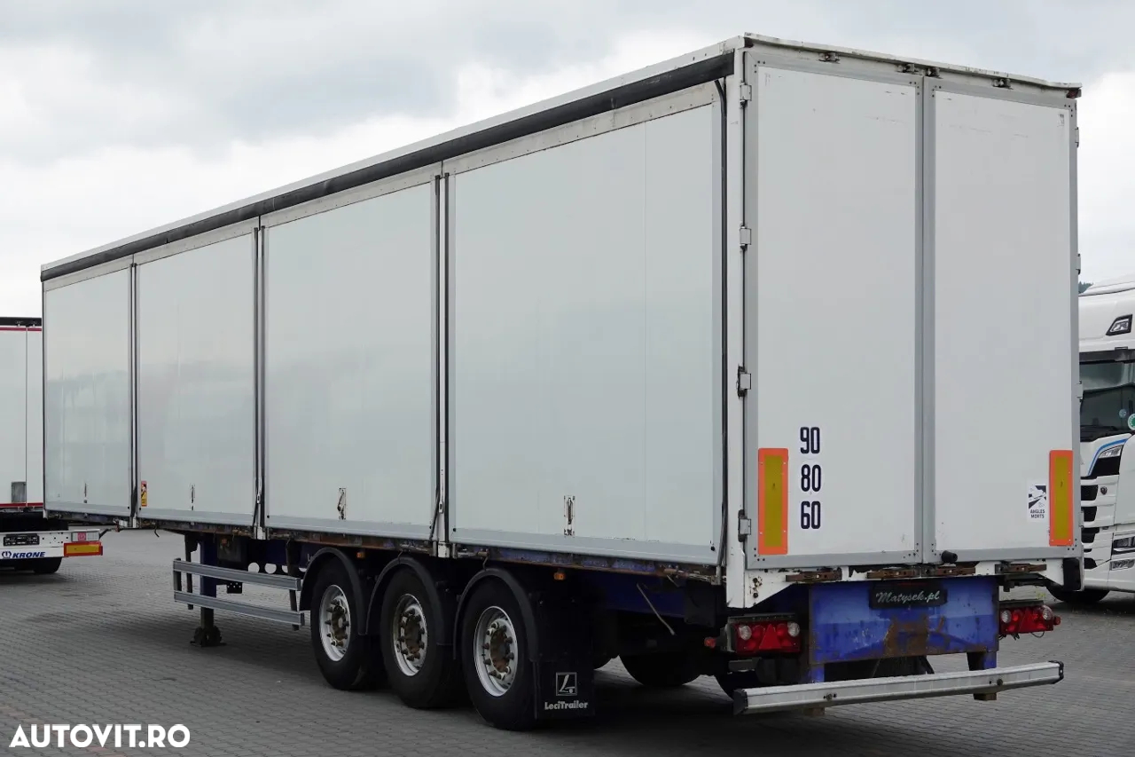LeciTrailer CONTAINER / LADĂ / LATERALE DESCHISE / PLATĂ PUTERNICĂ PENTRU BALINĂ DE PODEA - 6