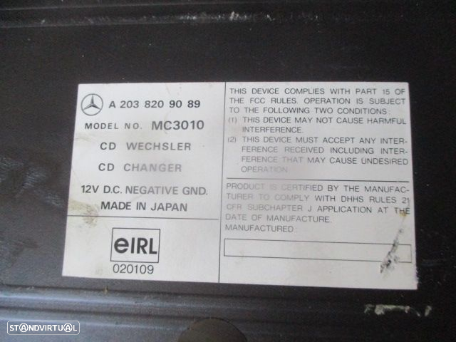 Radios A2038209089 MERCEDES W203 2000 ORIGINAL MC3010 MERCEDES W209 CLK 2003 ORIGINAL MC3010 MERCEDES CLASSE C 2 W203 FASE 1 2003 2.2CDI 143CV 4P CINZA MERCEDES W463 2002 G400CDI 250CV 5P AZUL - 4