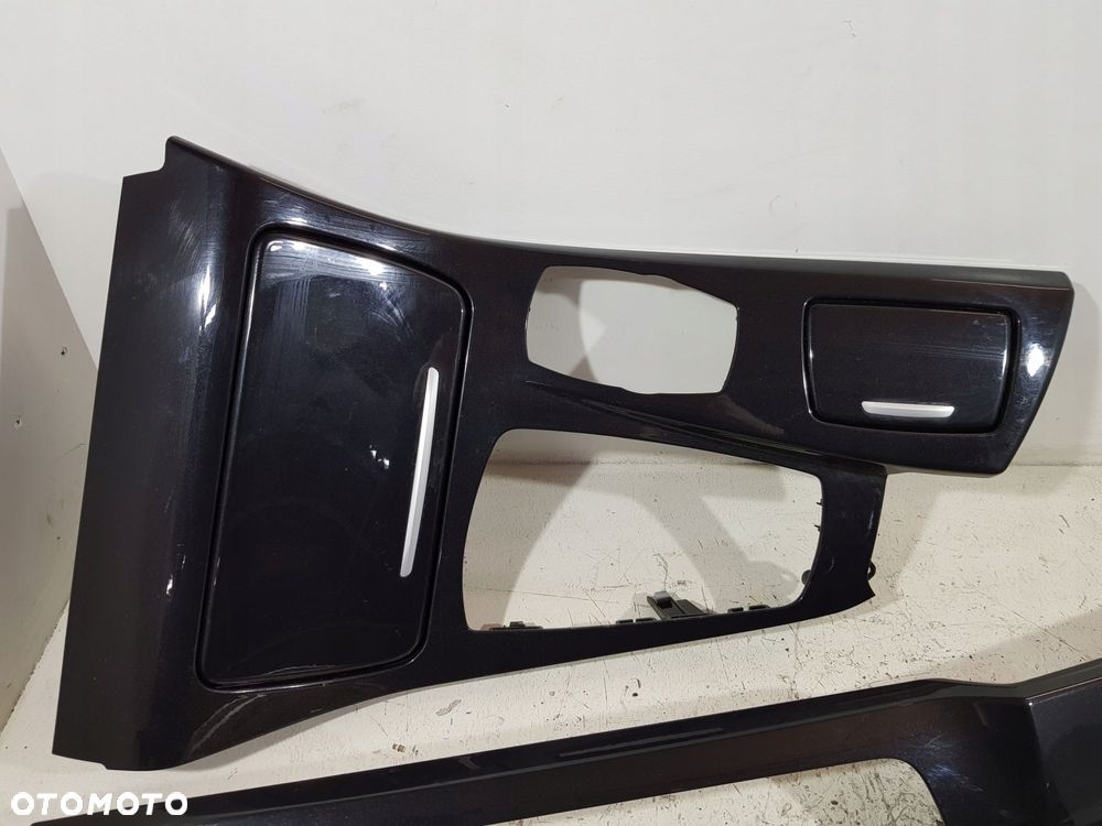 dekory listwy deski rozdzielczej bmw f10 f11 lift eur komplet black schwarz - 2