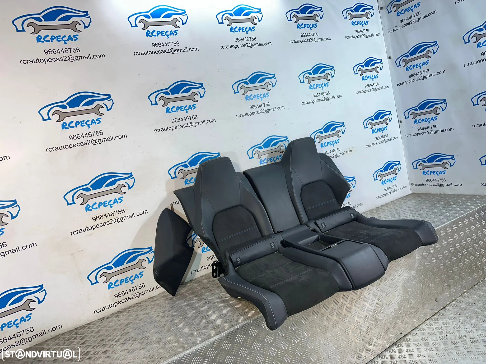.Conjunto Bancos Pele Alcantra Eletricos Frente Frontais Tras Traseiros Originais AMG Mercedes-Benz Classe C W204 Coupe Facelift 2011 – 2015 - 8