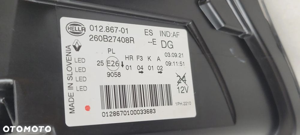 HALOGEN DRL LEWY PRZÓD LED RENAULT MEGANE IV RS 2016- 260B27408R - 13