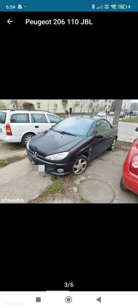 Peugeot 206CC 2005r. , kompletny , zarejestrowany z uszk.sprzeglem - 3