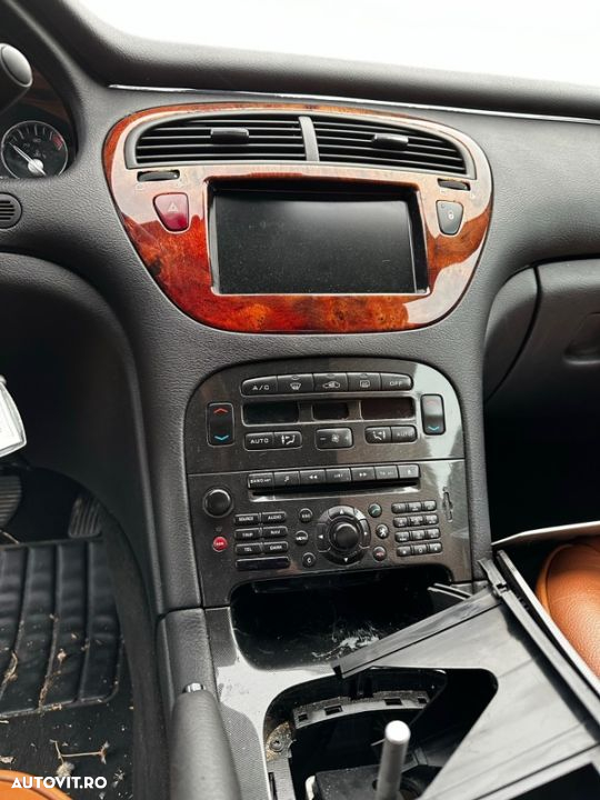 Peugeot 607 v6 benzina 2005 Facelift cutie automata scaune tapițerie piele far bara aripa capota usa navigație GPS - 8