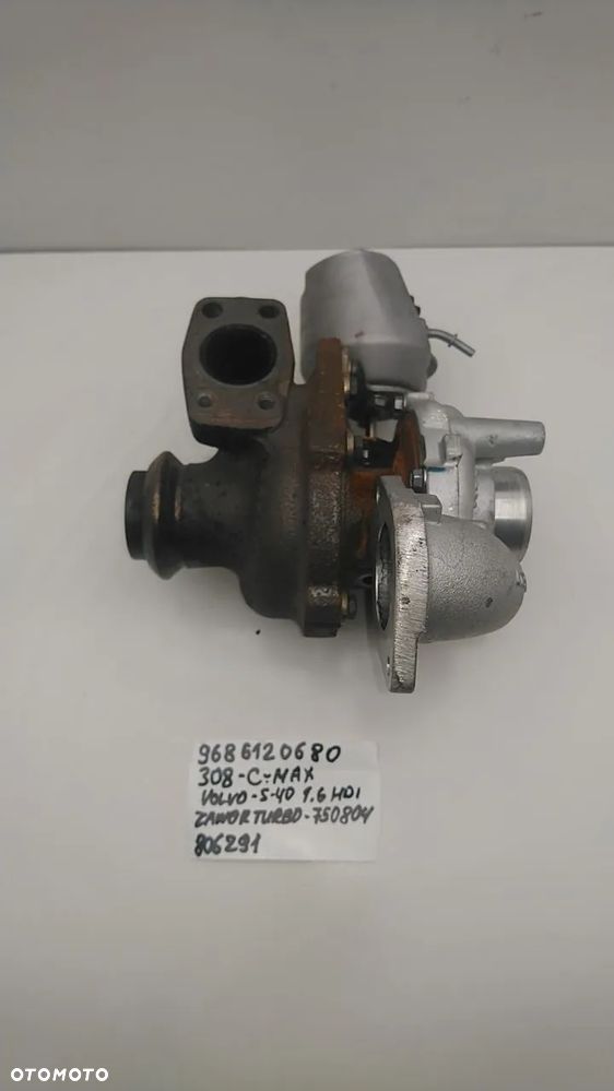 TURBINA 1.6 HDI 112KM 114KM 115KM 116KM 308 C-MAX S40 9686120680 806291 - 3