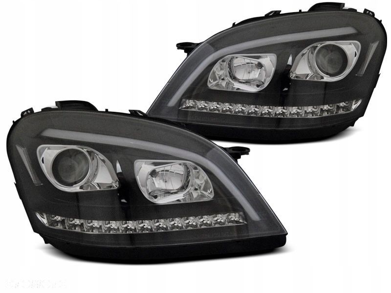 Reflektory Lampy kpl Tuning Black Czarne Soczewka Mercedes ML 164 2005-2008 - 1
