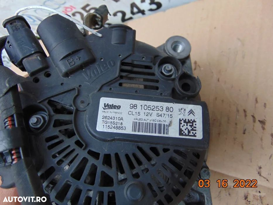 Alternator Peugeot 1.6hdi 1.5hdi 208 308 Citroen c3 c4 partner berling - 2
