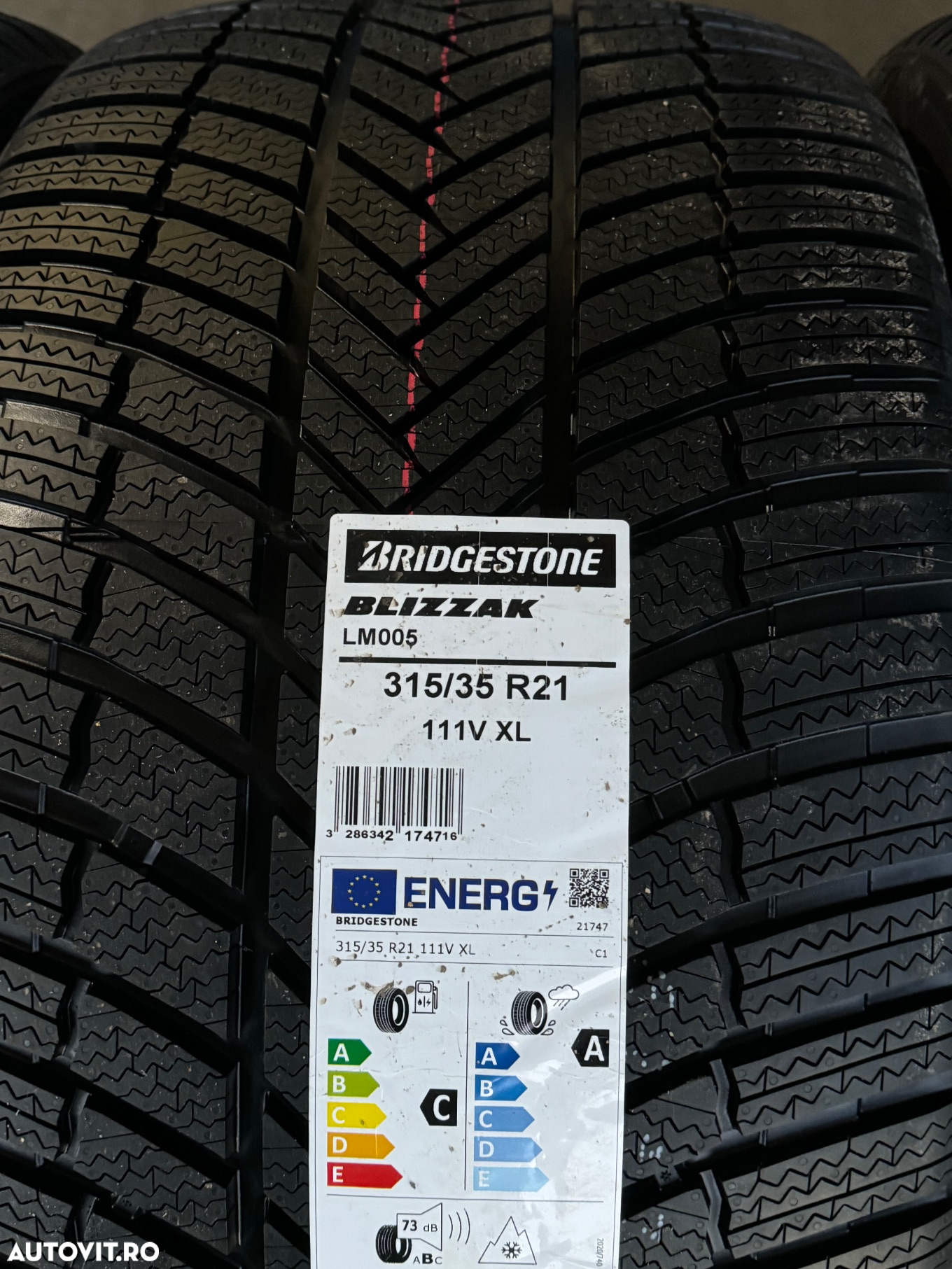 Vând set anvelope 285/40/21-315/35/21 Bridgestone de iarna noi - 5
