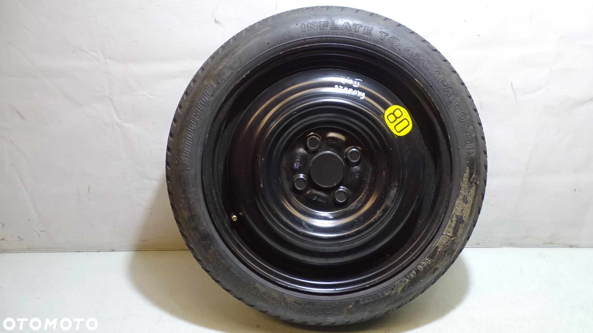 KOŁO DOJAZDOWE R15 4x100 TOYOTA YARIS II P9 1.0 - 1