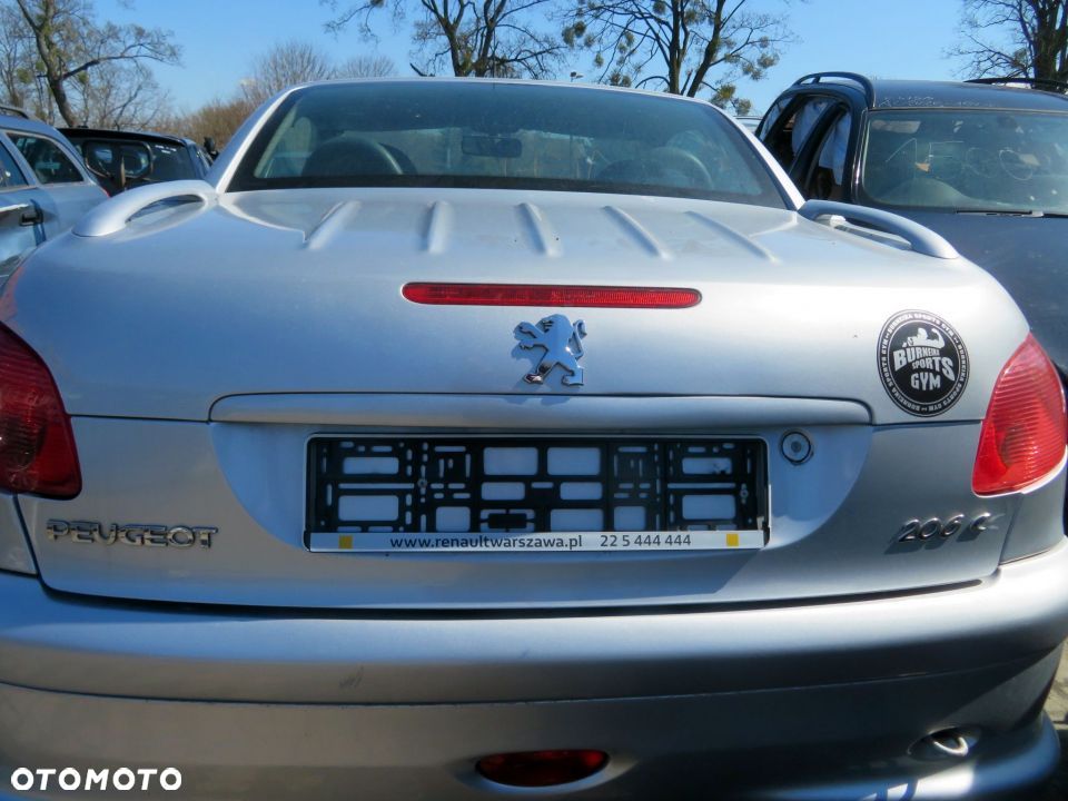 KLAPA BAGAŻNIKA TYLNA 206 CC CABRIO EZR SREBRNY PEUGEOT 2003-2009 - 5
