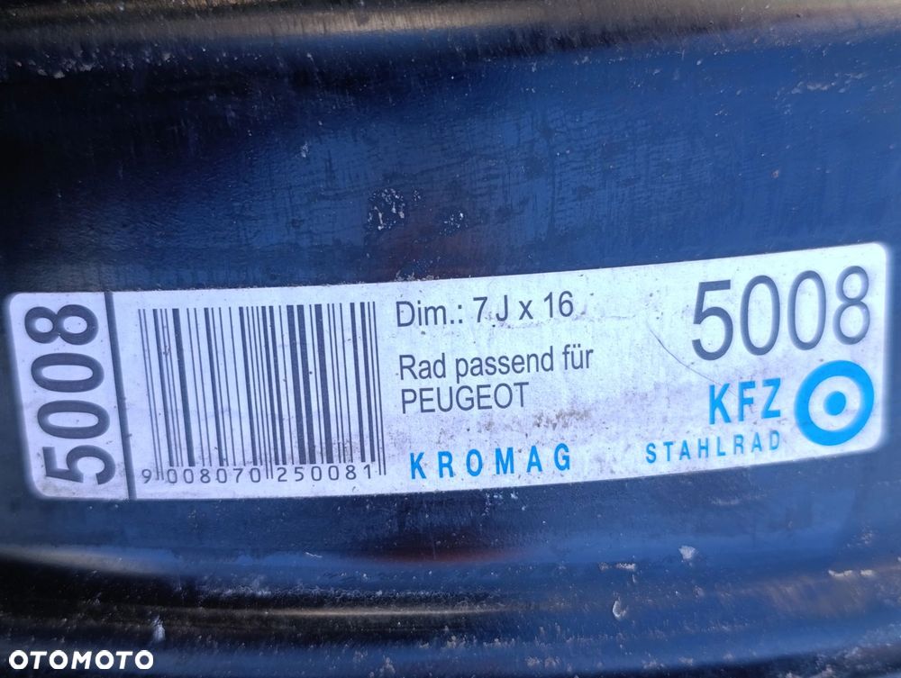 Peugeot Citroen felga stalowa 16" felgi 4x100 et 29 komplet Peugeot 207 307 308 206 - 3