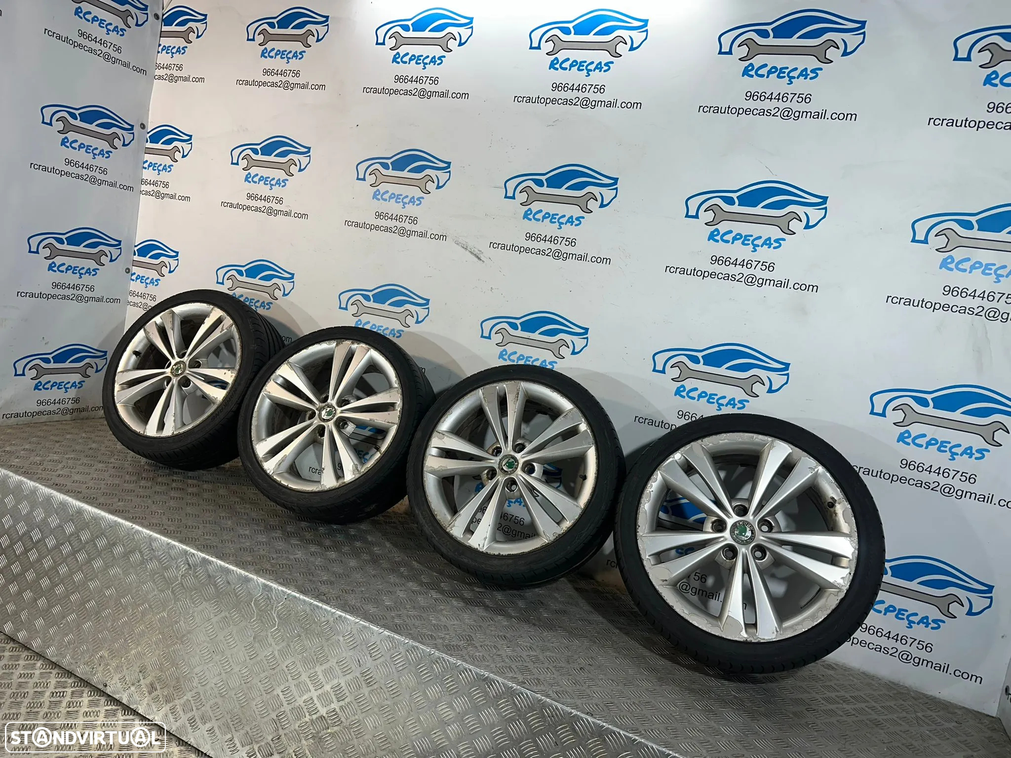 .Conjunto Jantes 18 Originais Skoda 5×112 7.5J ET51 1Z0601025AD - 4