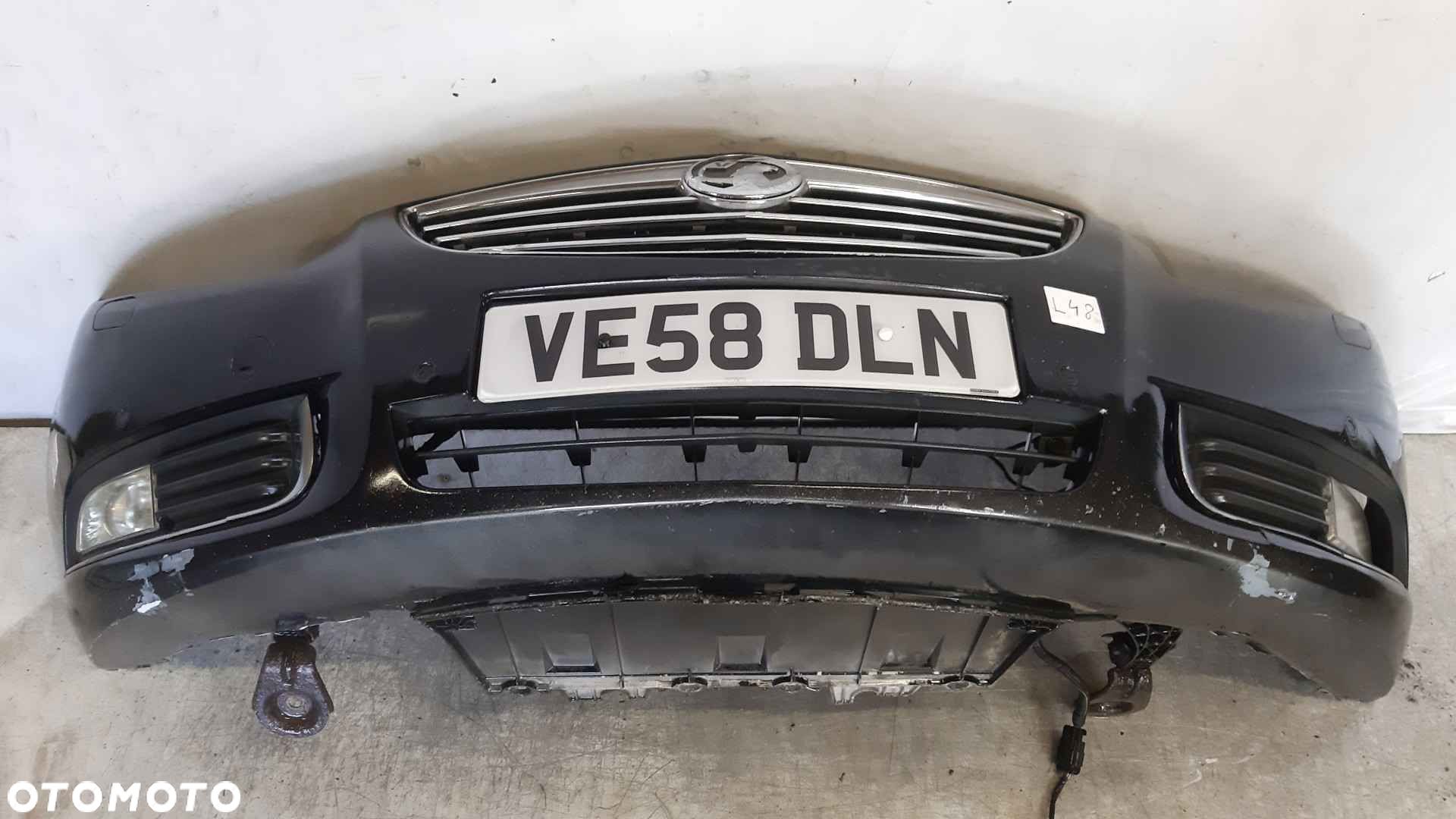 ! ZDERZAK PRZÓD PRZEDNI OPEL INSIGNIA A I 1 PDC CZUJNIKI SPRYSKIWACZE LAMPY  XENON Z22C CZARNY - 1
