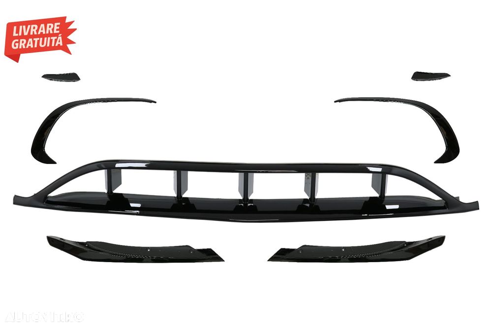 Prelungiri Bara Fata Mercedes A-Class W176 Facelift AMG Line (2015-2018) A45 Desig- livrare gratuita - 4