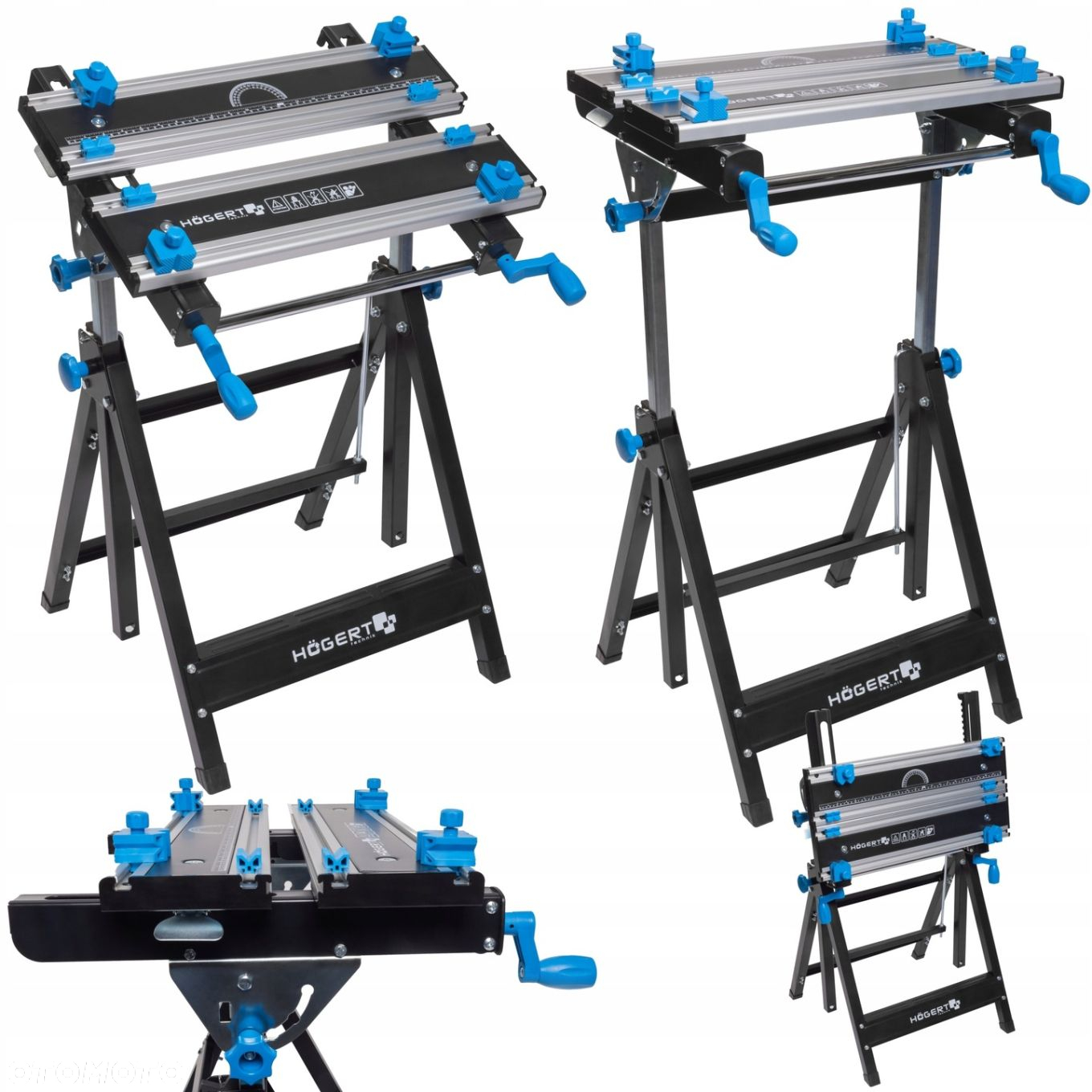 HOGERT STÓŁ WARSZTATOWY SKLADANY 600 x 570 x 770-1070 mm HT7G542 - 15