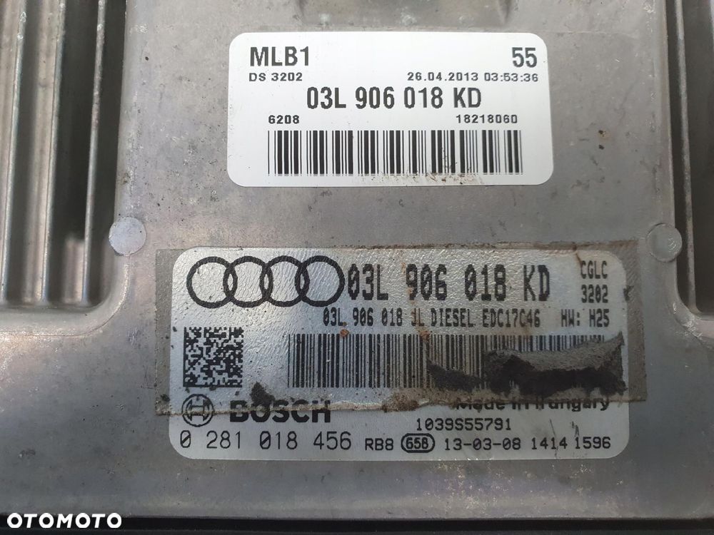 Audi A4 B8 2.0 TDI STEROWNIK SILNIKA komputer 03L906018KD - 10