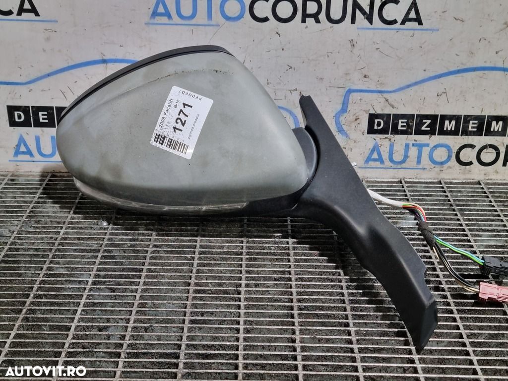 Oglinda dreapta Peugeot 2008 Facelift 2016 - 2019 4 Usi Gri (1271) Rabatabile - 1