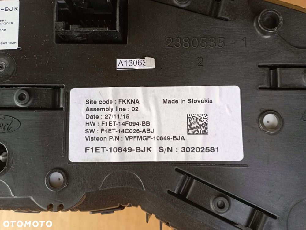FORD C-MAX CMAX II 2 LICZNIK PRĘDKOŚCIOMIERZ ZEGARY EUROPA F1ET10849BJK - 2