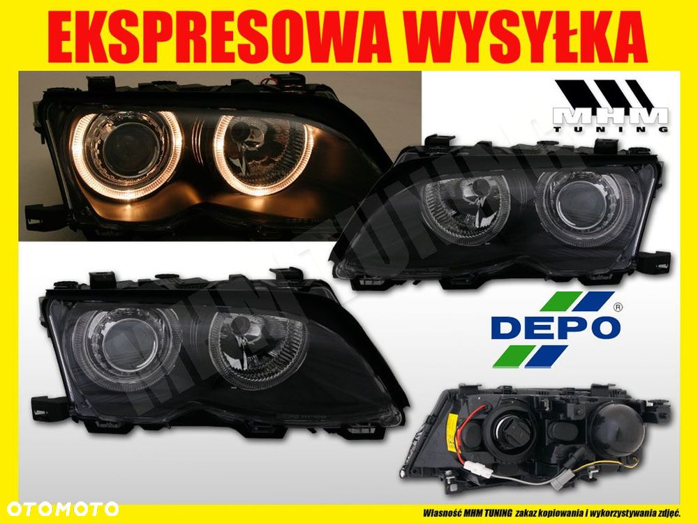 REFLEKTOR LAMPA RINGI ANGEL EYES BMW 3 E46 LIFT 01 - 2