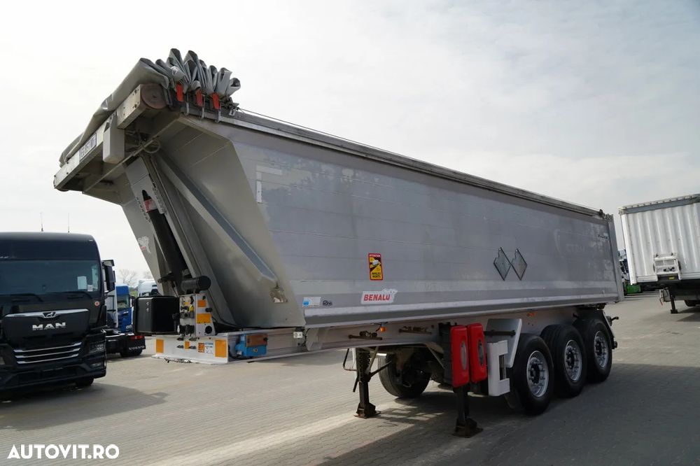 Benalu TIPPER / 30 m³ / ALUMINUM / LIFT AXLE / WEIGHT: 5,000 KG / ELECTRIC CURTAIN / IMPORTED - 4