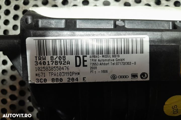 Airbag pasager 3C0880204E 3C0880204E Volkswagen VW Passat B7 [2010 - - 4