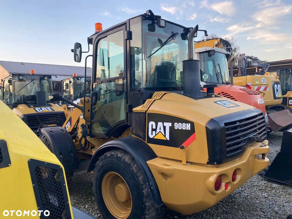Caterpillar CAT 908H, BEZ DPF-A, ŁYŻKA OTWIERANA + WIDŁY, z NIEMIEC, SUPER STAN, - 3